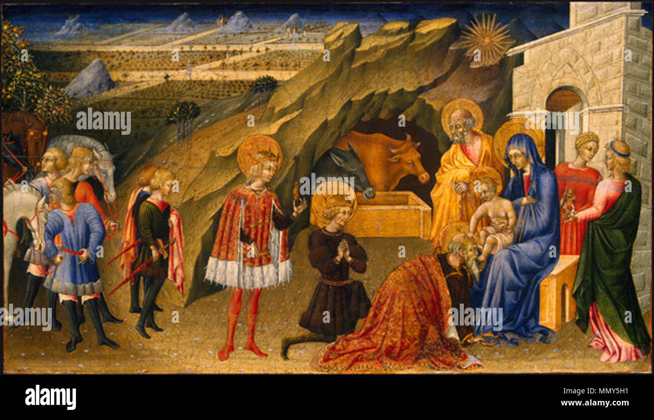 English: The Adoration of the Magi . circa 1450. Giovanni di Paolo The ...
