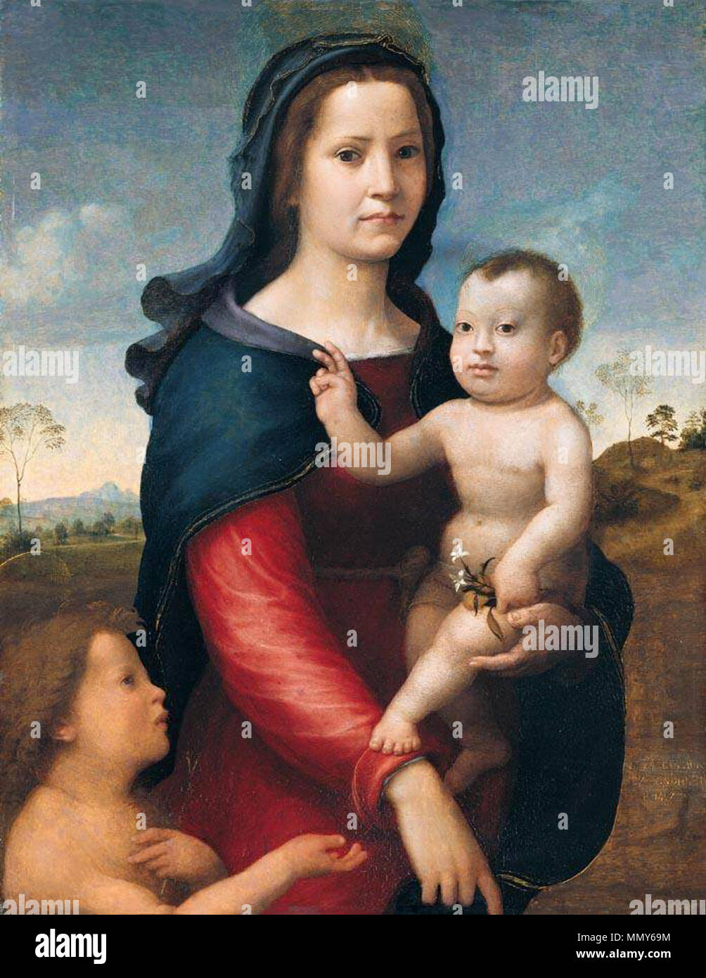 English: Madonna and Child with the Infant St John the Baptist ...