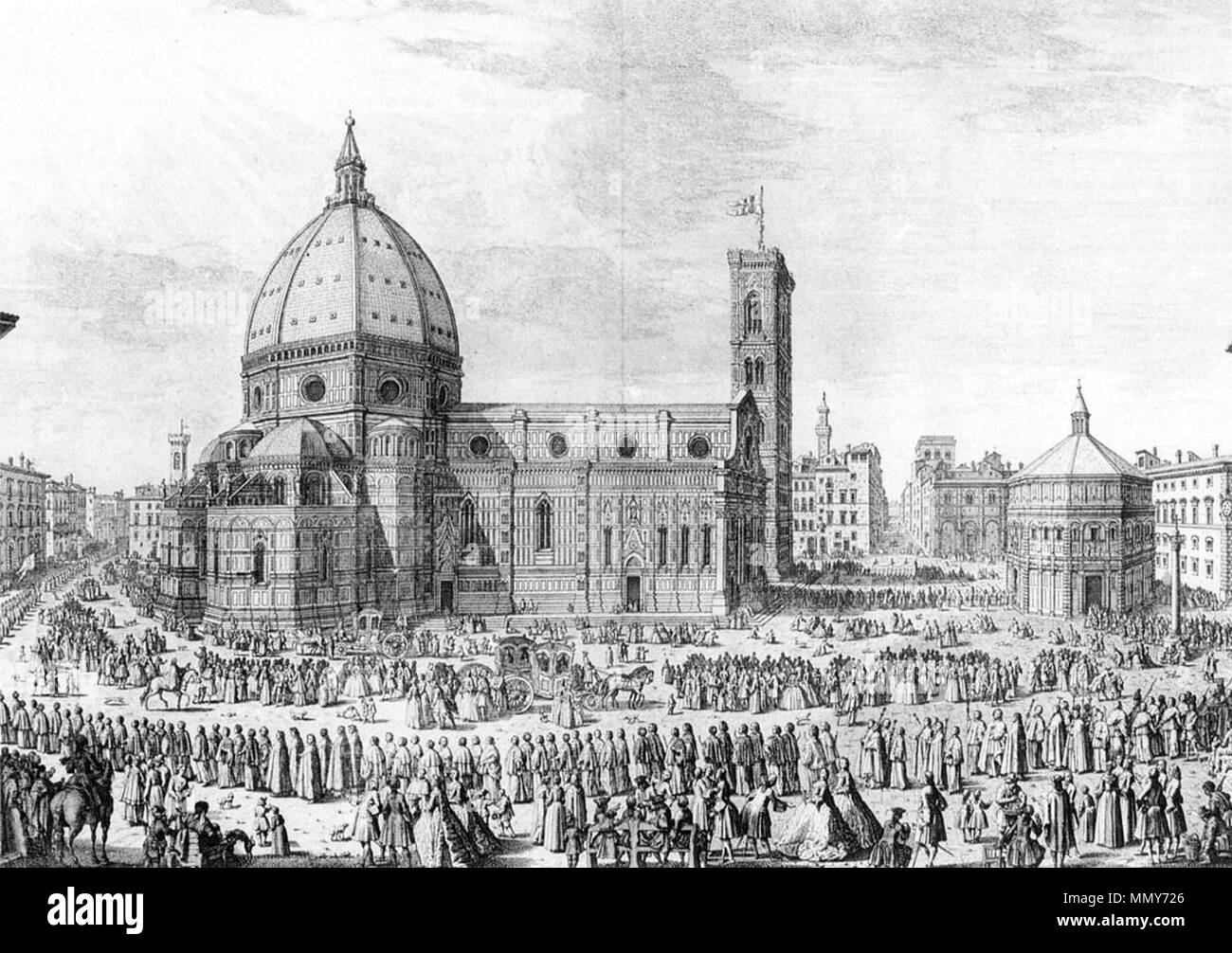 Florence engraving renaissance Black and White Stock Photos & Images ...