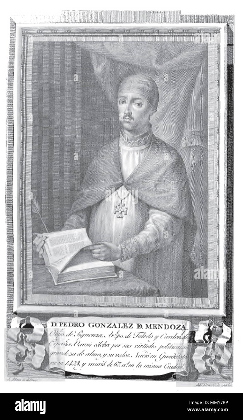 . Retrato de Pedro González de Mendoza. . 1791. Mariano Brandi (grabado