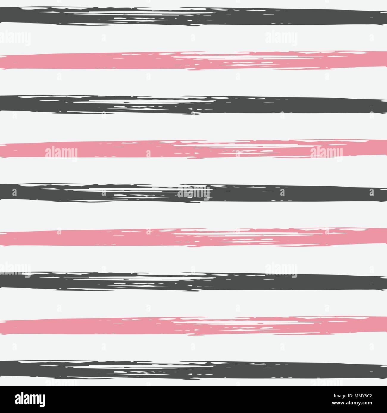 Vector Pattern. Striped Hand Painted Background. Grunge Hipster Retro ...