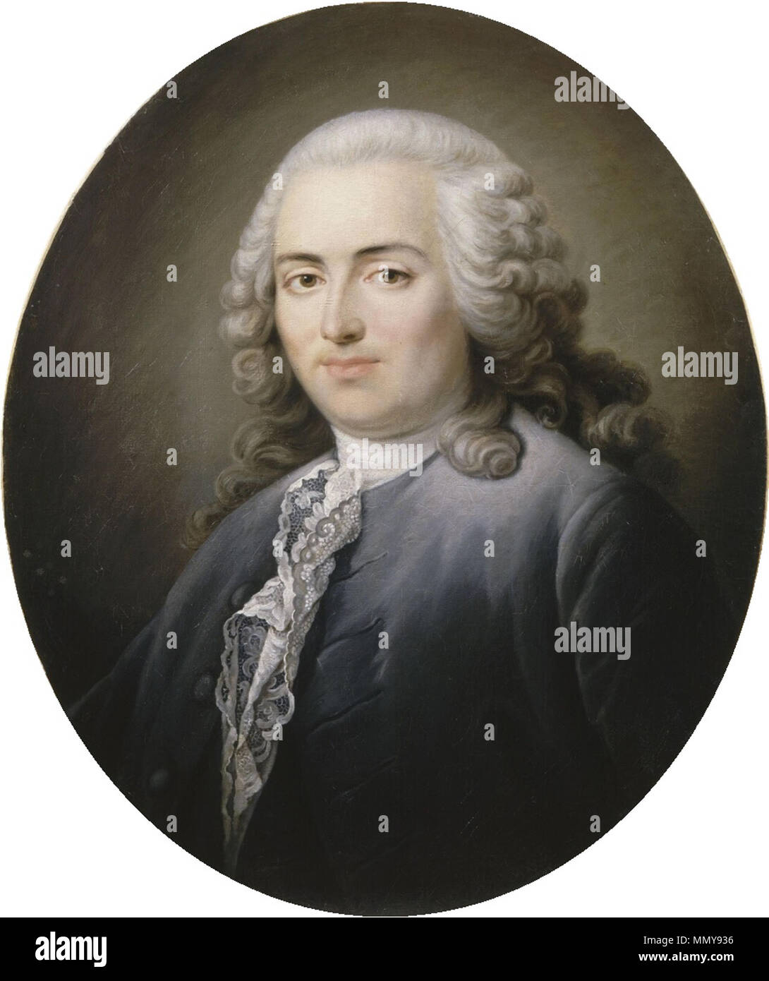 English: Portrait of Turgot (1727-1781) . 1782. Graincourt, attributed to - Turgot Stock Photo