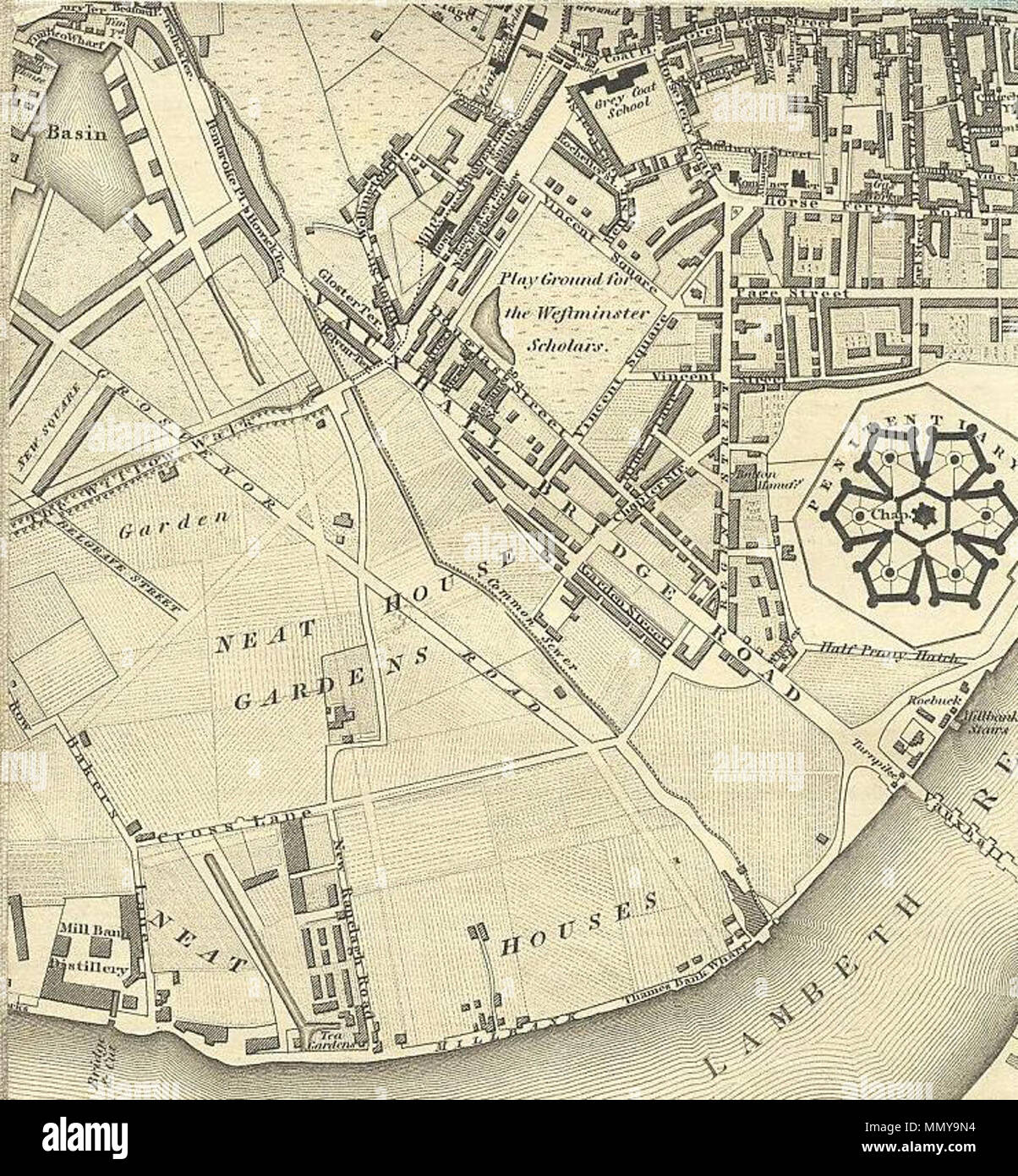 Map Of Pimlico London English: Pimlico, From Greenwood's 1827 Map Of London . 1827. Greenwood  Greenwood 1827 Cropped Stock Photo - Alamy