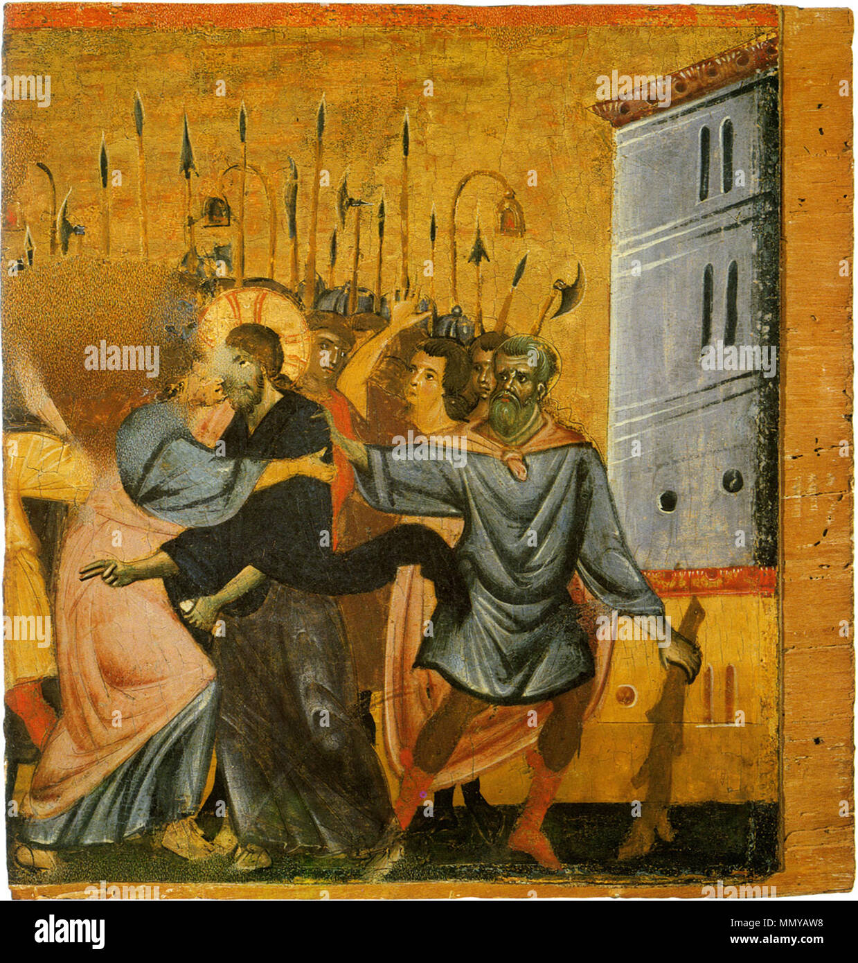 Guido da Siena - Tradimento di Cristo Stock Photo