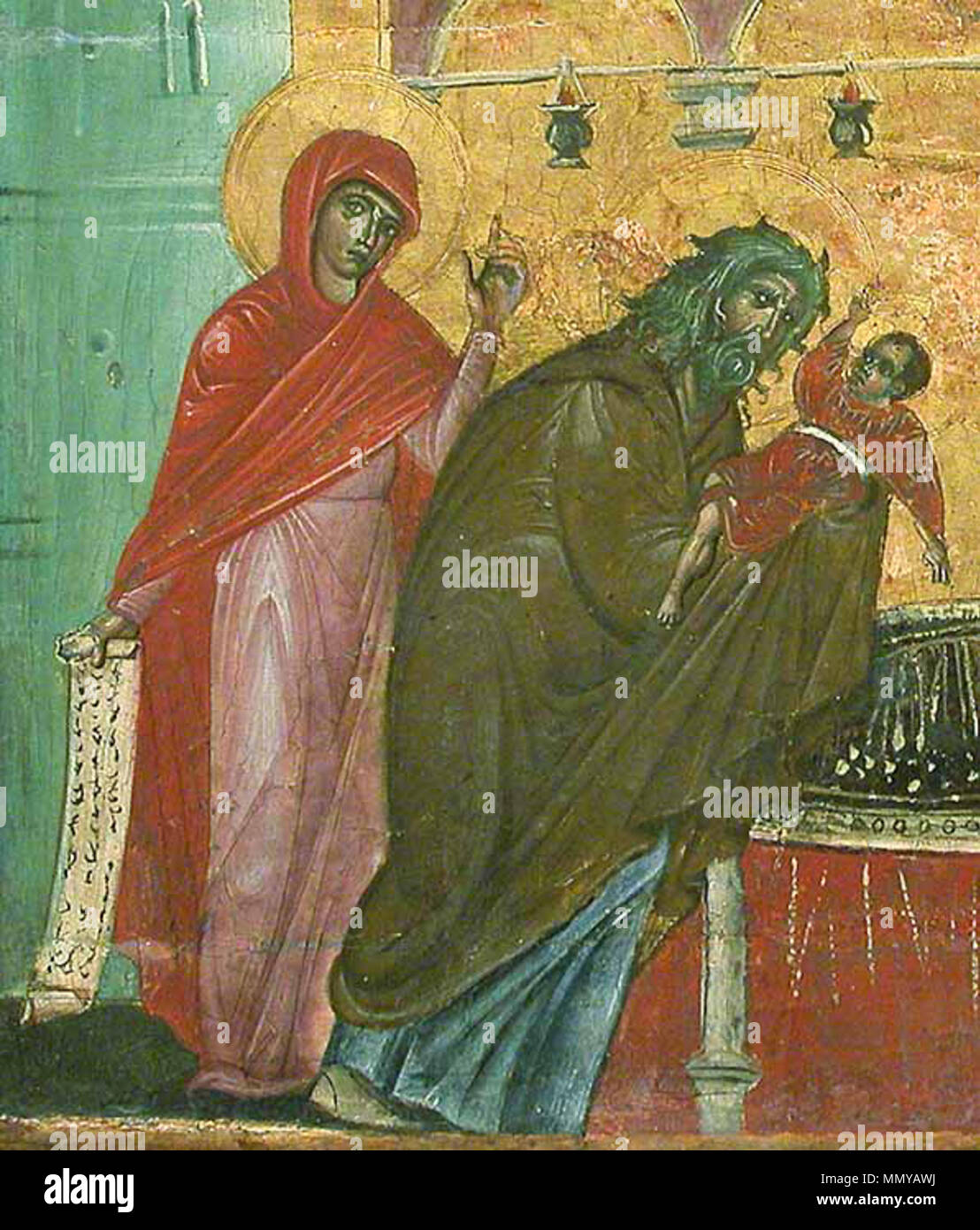 Presentation of Jesus at the Temple. 1270s. Guido da siena, presentazione 02 Stock Photo