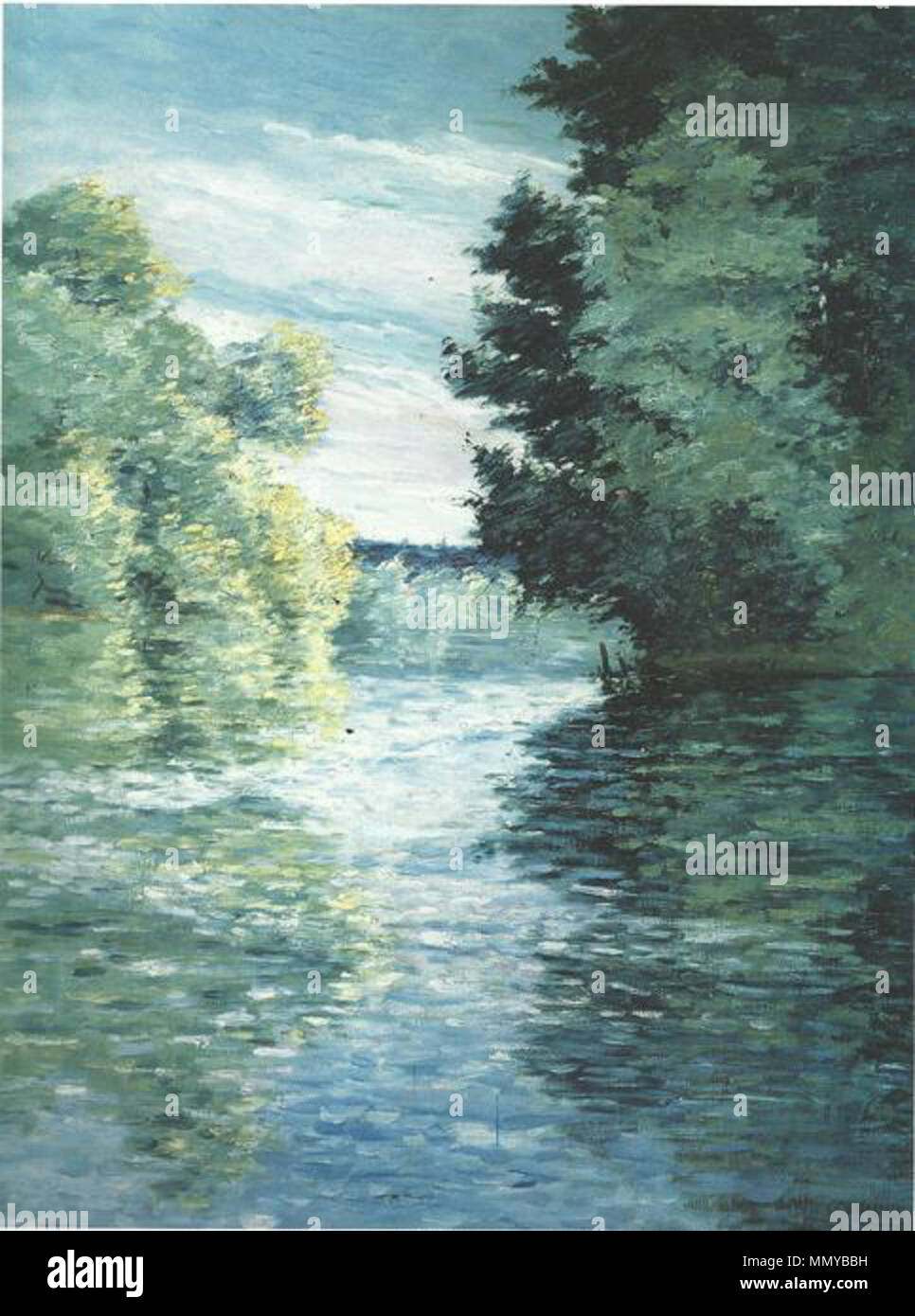 Gustave Caillebotte - Le petit bras de la Seine près d’Argenteuil Stock ...