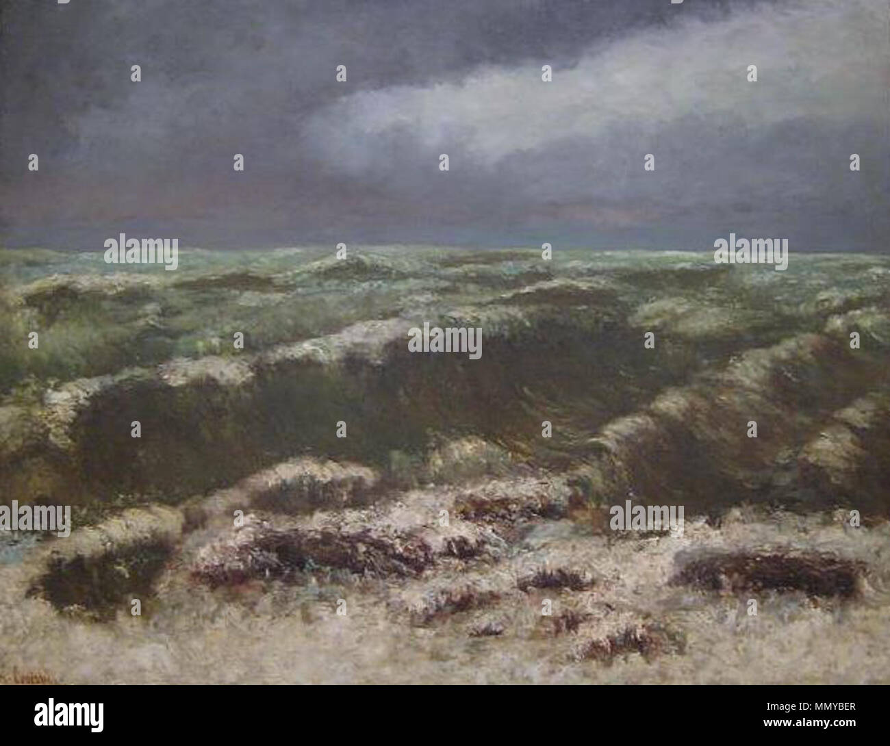 Francais Mer Orageuse Espanol Mar Borrascoso Unknown Date Gustave Courbet Mer Orageuse Mnba Stock Photo Alamy