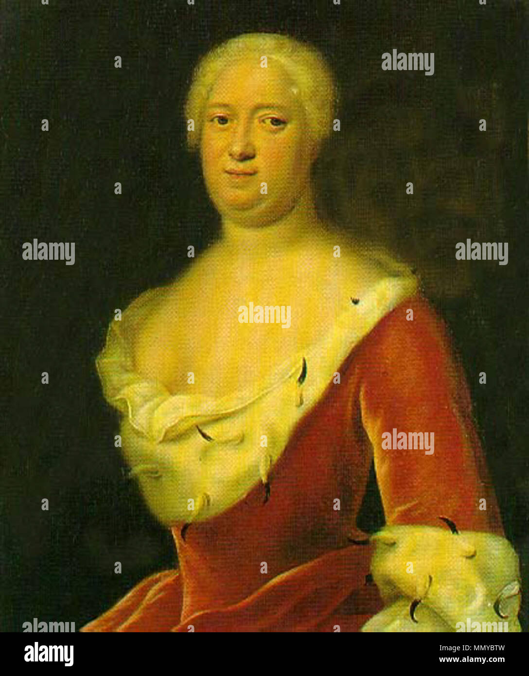 Portrait of Duchess Gustave Caroline of MecklenburgStrelitz (16941748