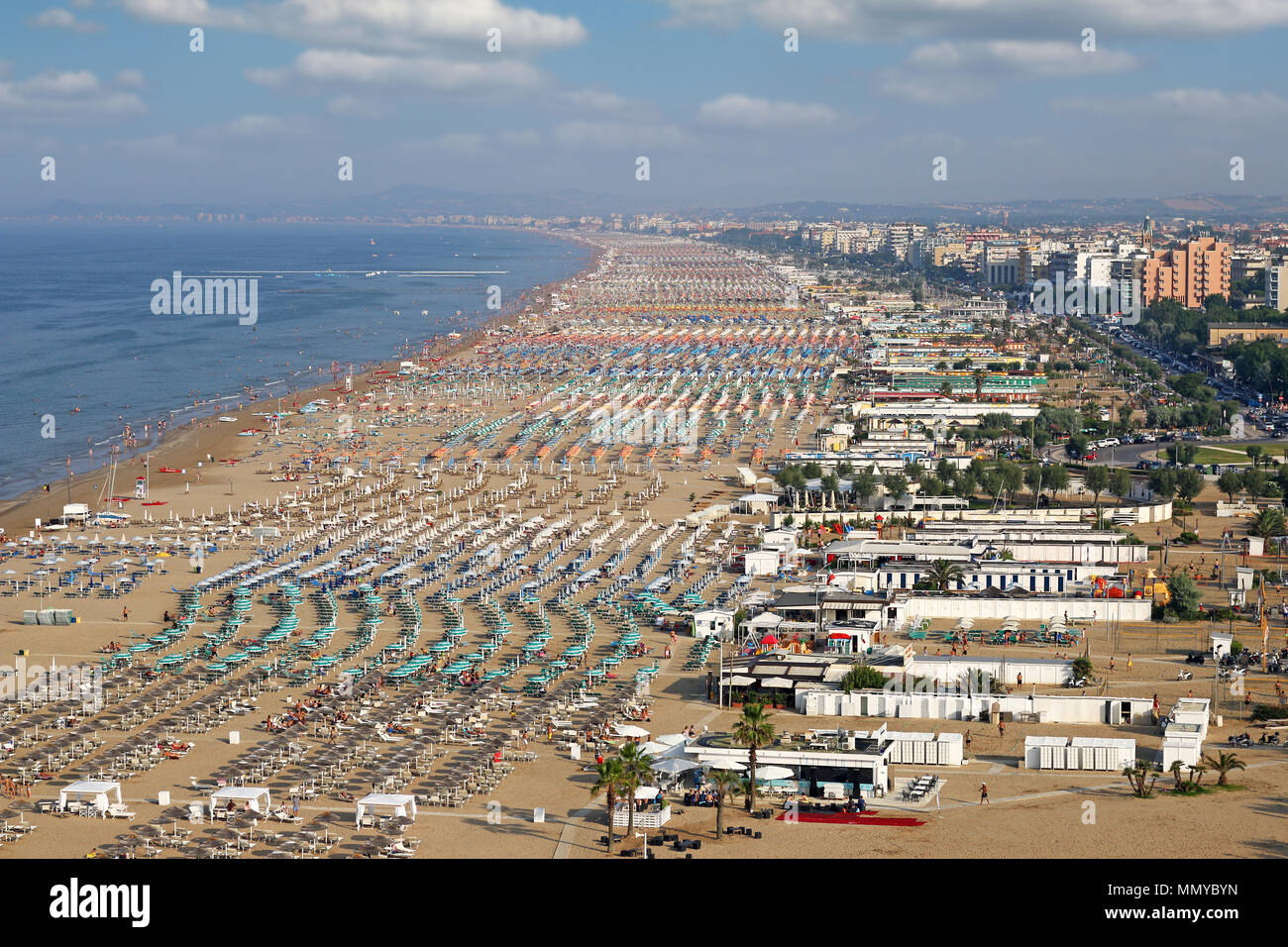 beach Adriatic sea Rimini Italy summer season Stock Photo - Alamy