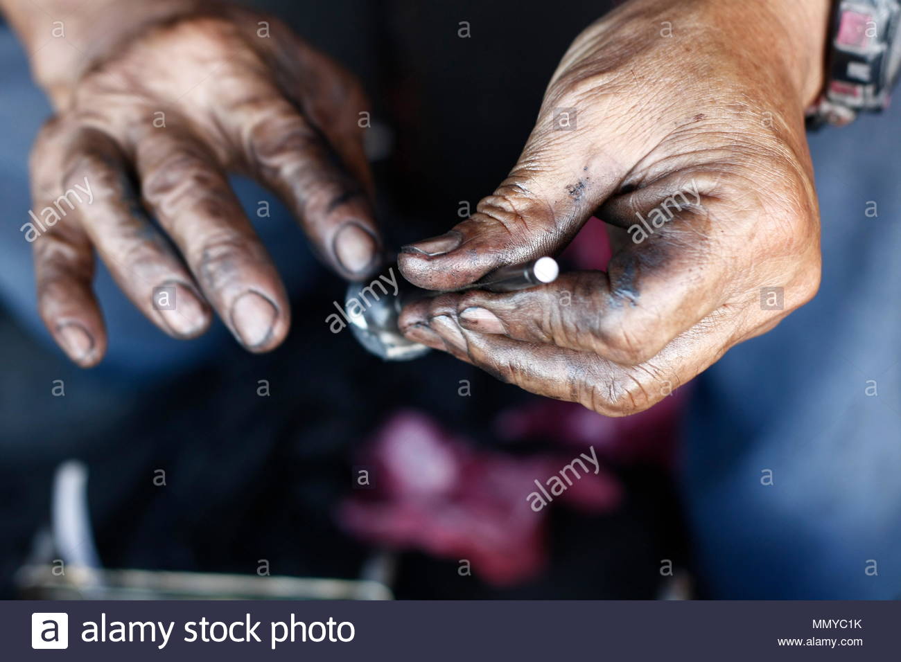 Greasy Hands High Resolution Stock Photography and Images Alamy