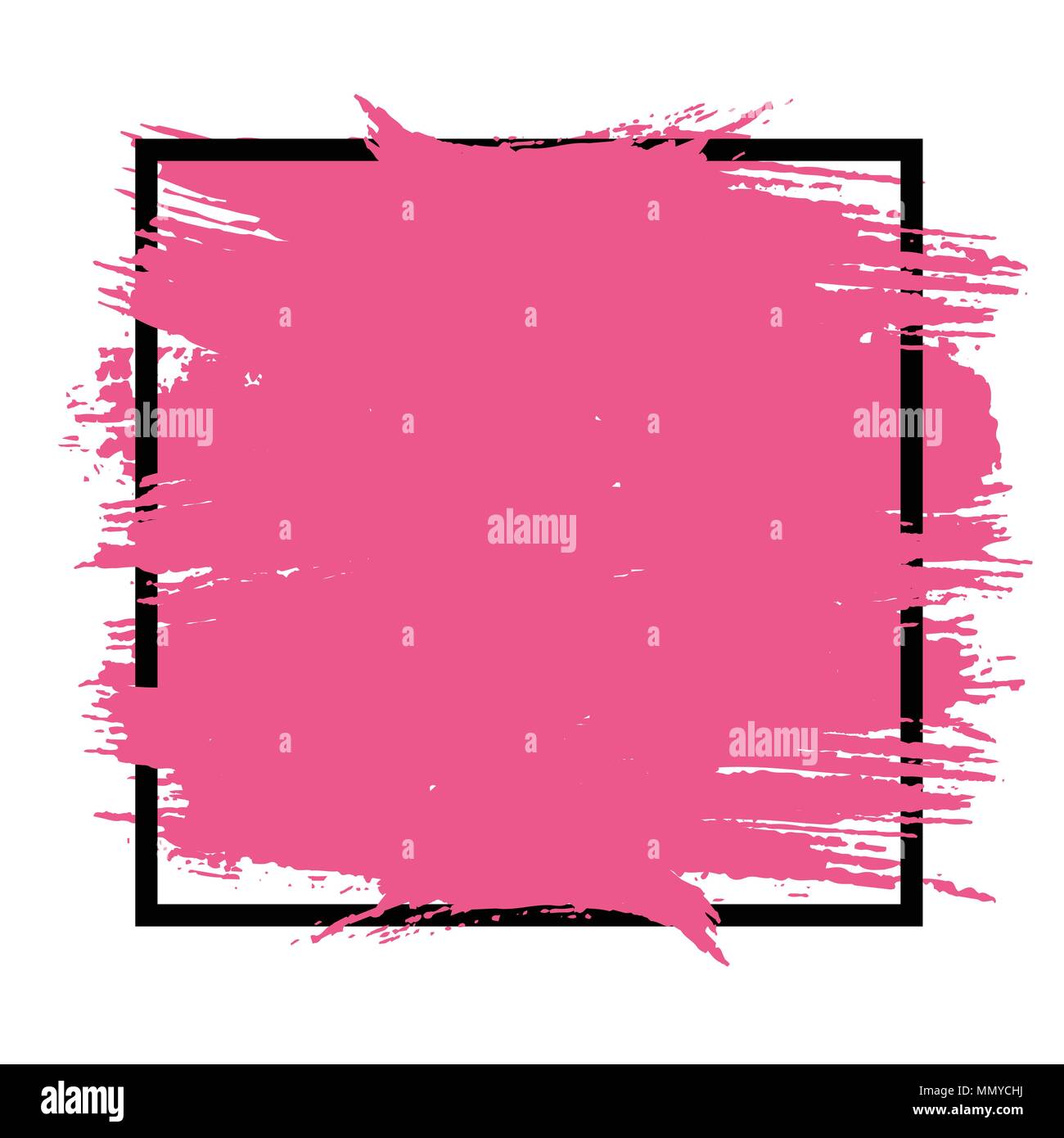Vector artistic background. Pink paint in black square isolated on a white  background. Design in grunge style. It can be used for poster, sale banner  Stock Vector Image & Art - Alamy
