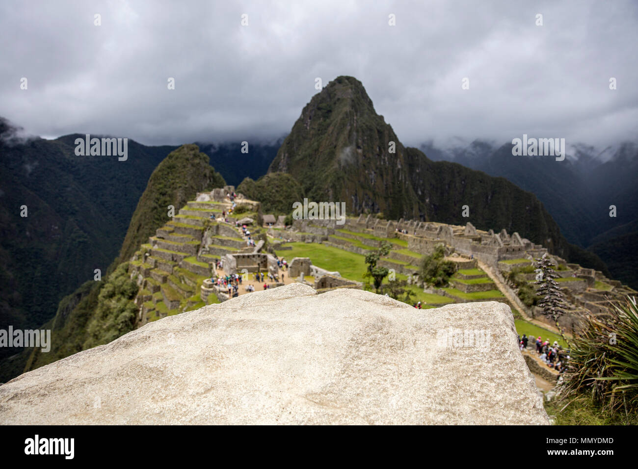 Detail of the Machu Picchu Inca citadel in Peru Stock Photo - Alamy