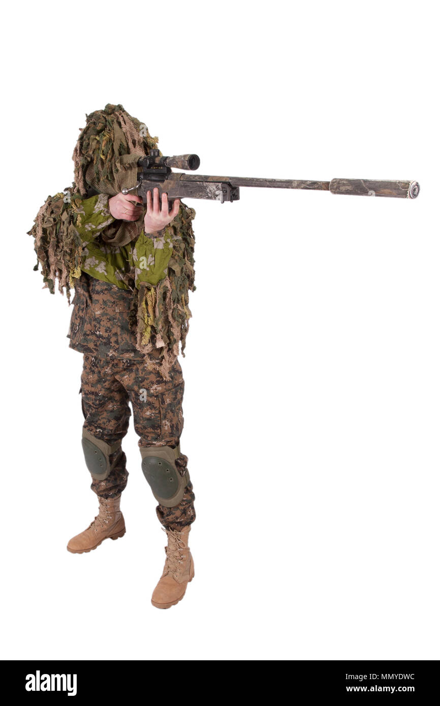 Sniper ghillie suit hi-res stock photography and images - Alamy