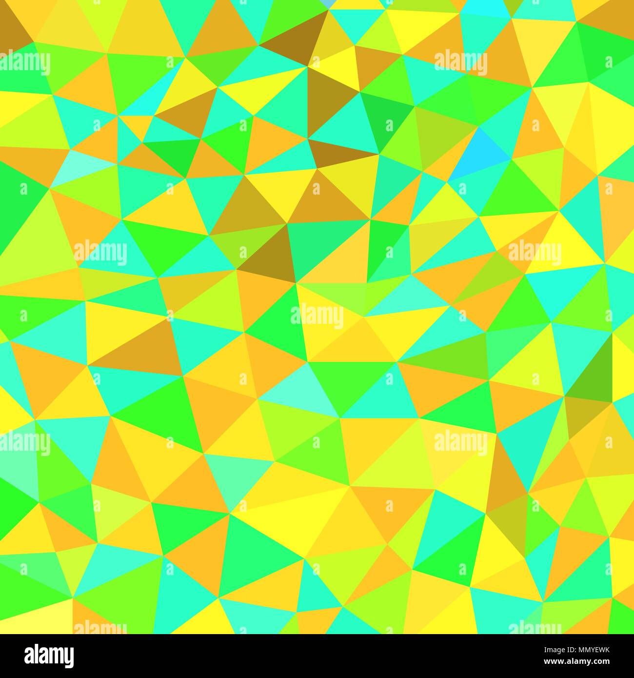 abstract vector geometric triangle background - yellow, green and blue Stock Vector