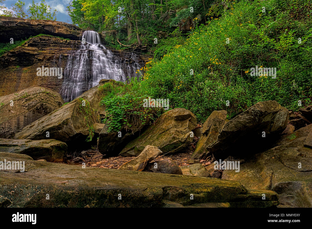 Brandywine Falls in Cuyahoga Valley National Park Ohio. A 65