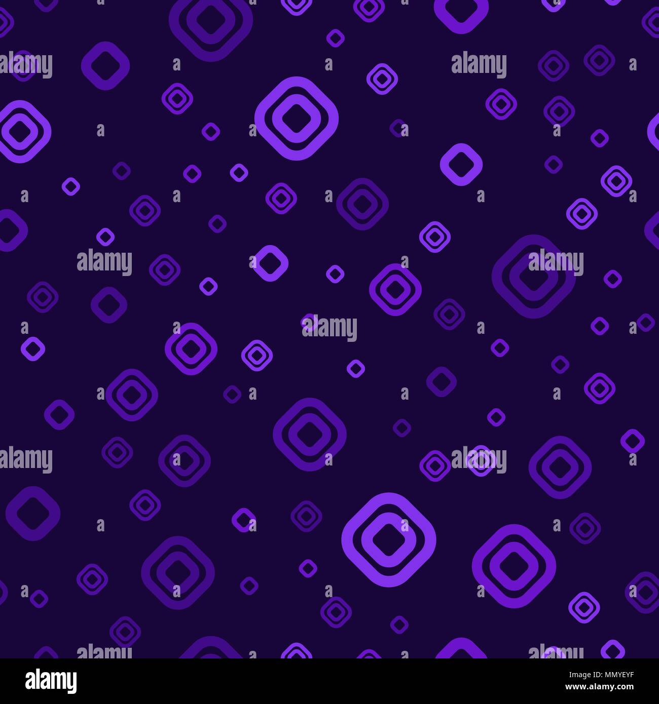 vector seamless pattern - chaotic violet rhombuses Stock Vector