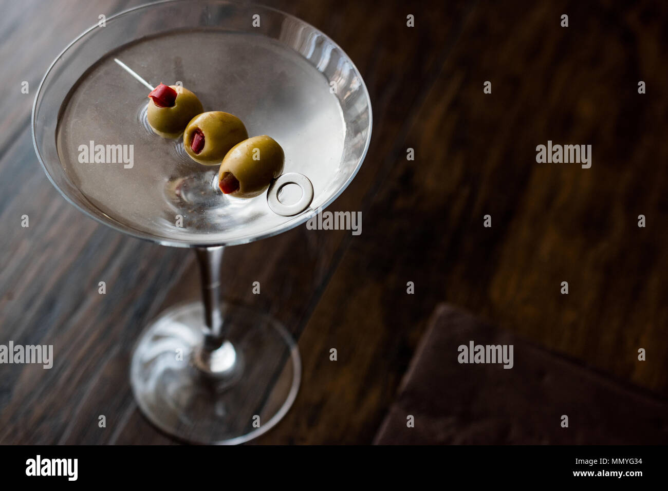 Classic Dry Martini with olives. beverage concept Stock Photo Alamy