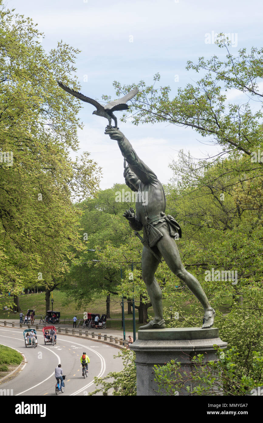 The Falconer, Central Park, NYC Stock Photo Alamy