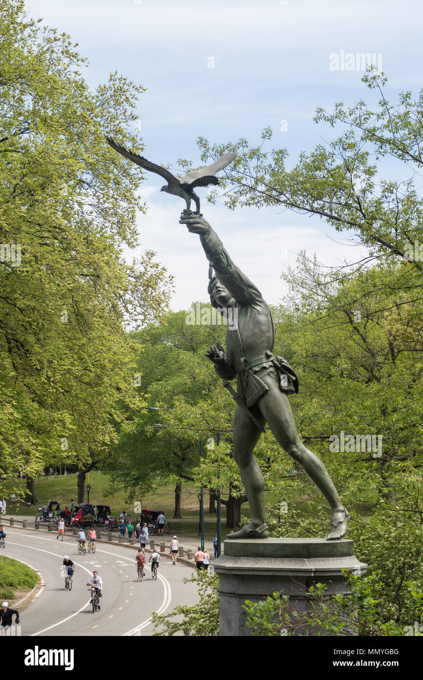 The Falconer, Central Park, NYC Stock Photo Alamy