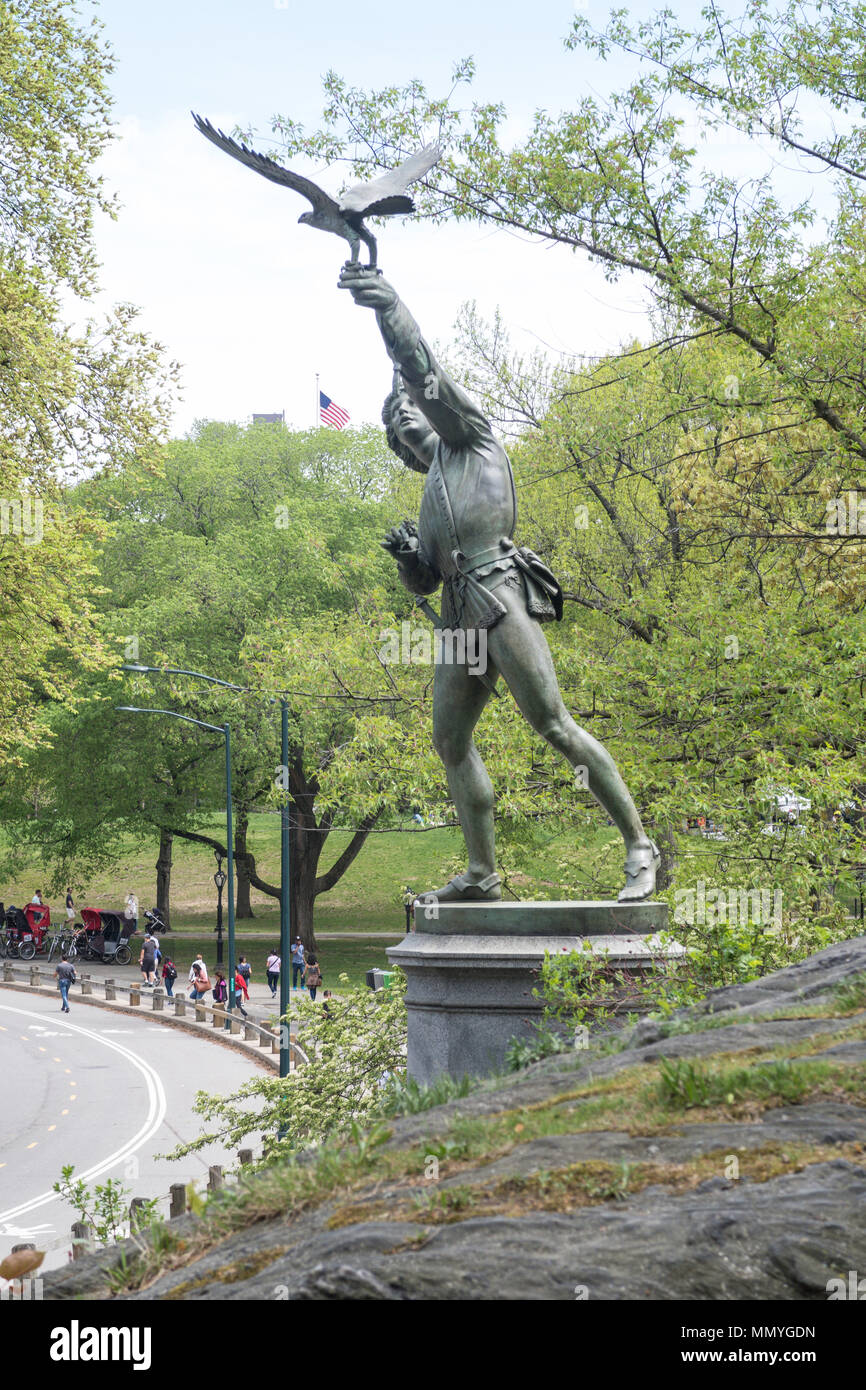 The Falconer, Central Park, NYC Stock Photo Alamy