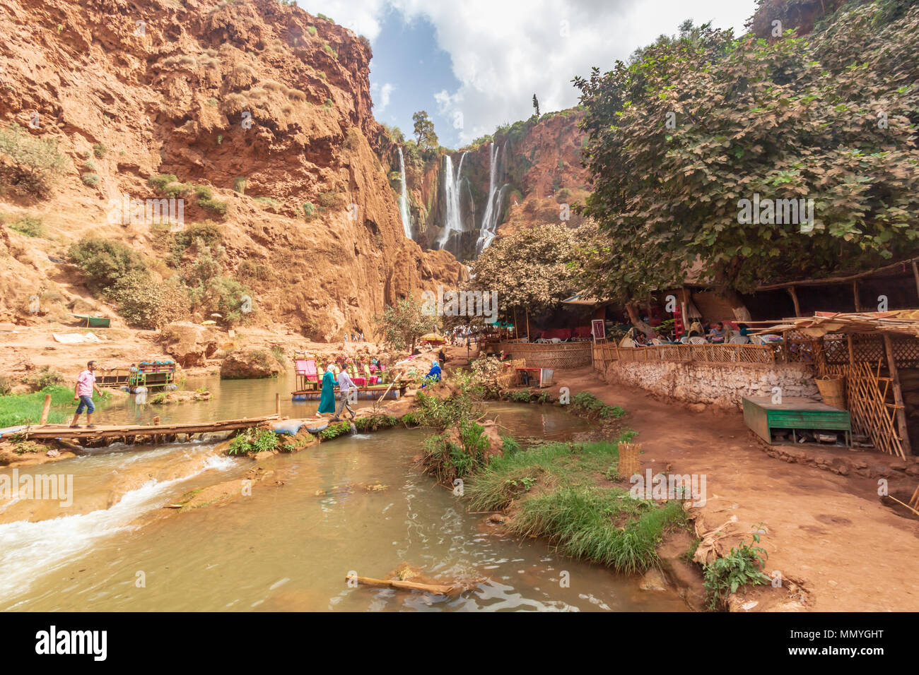 ouzoud waterfalls morroco Stock Photo