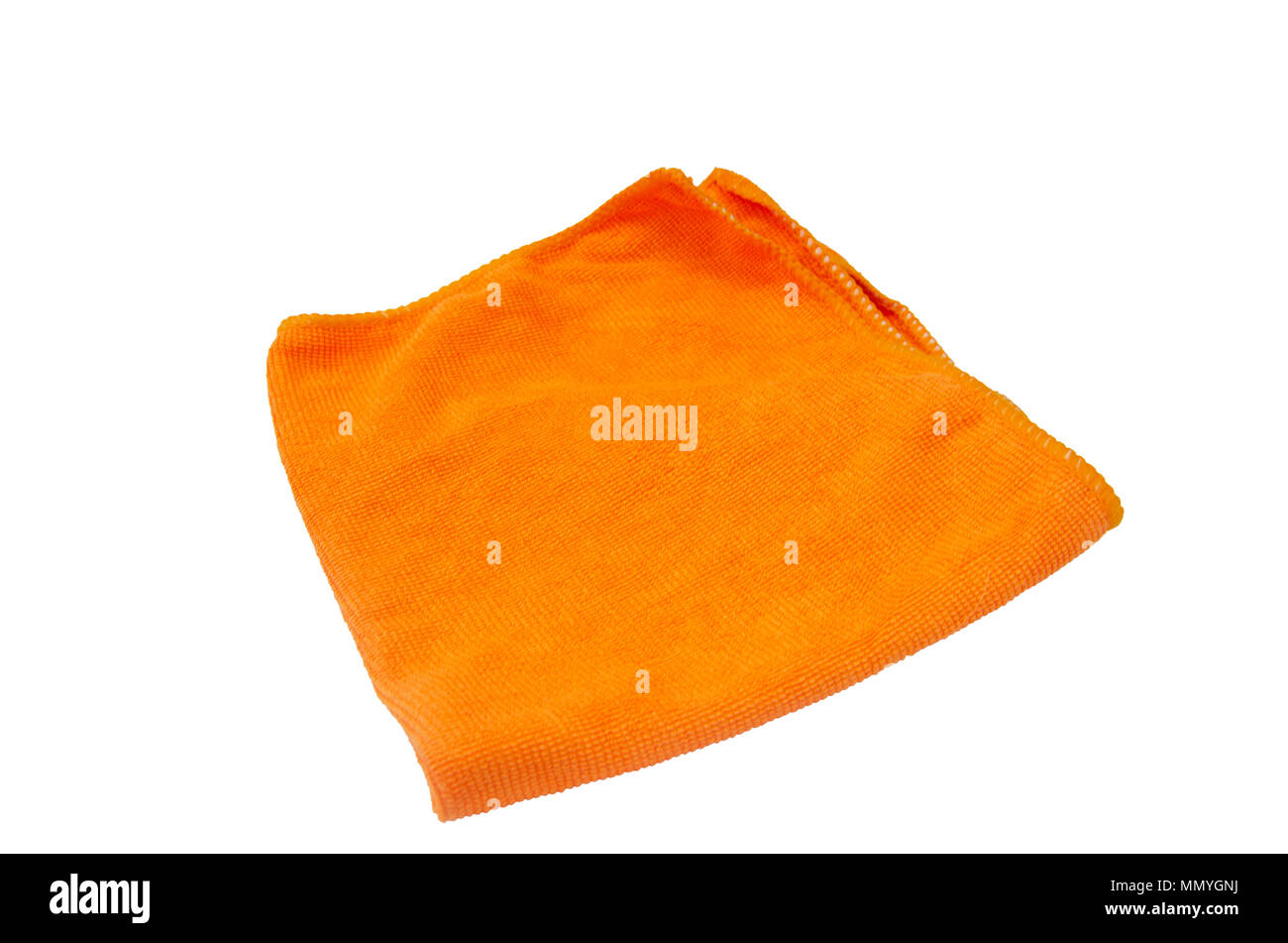 Microfiber cloth on the white background. Stock Photo