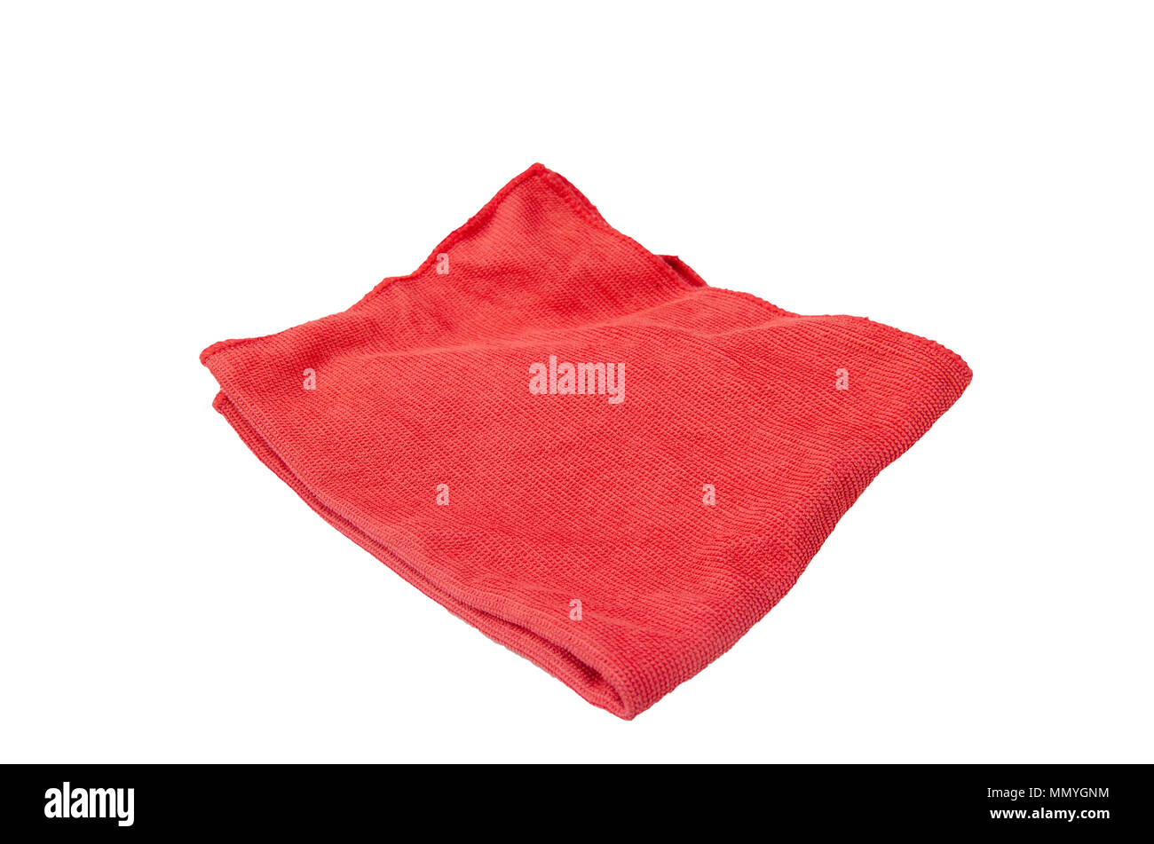 Microfiber cloth on the white background. Stock Photo