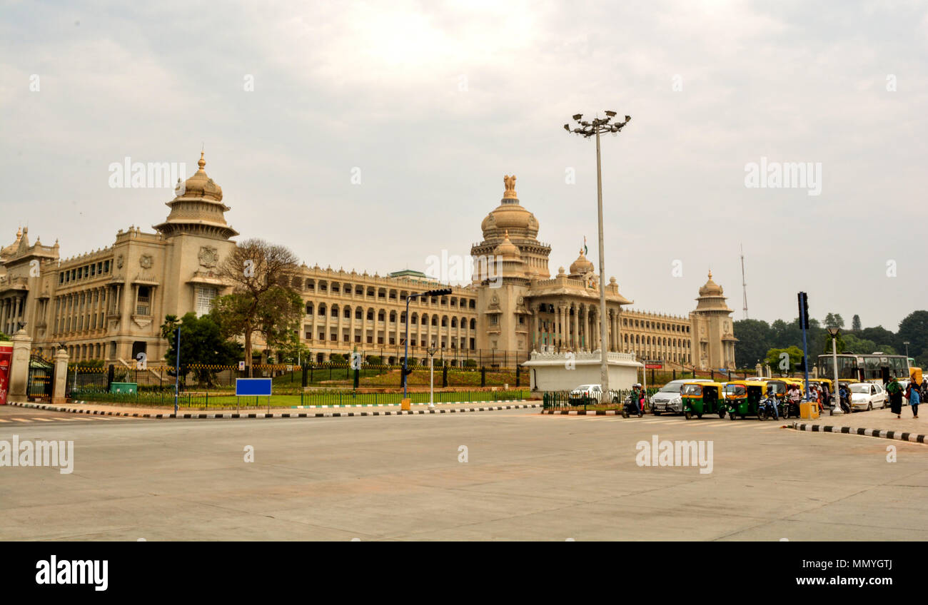 Vidhana Soudha the state legislature building in Bangalore, India. Stock Photo