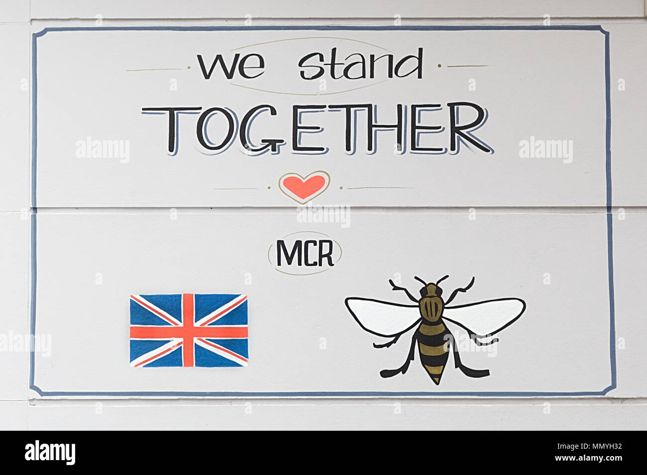 we stand together, Manchester sign Stock Photo