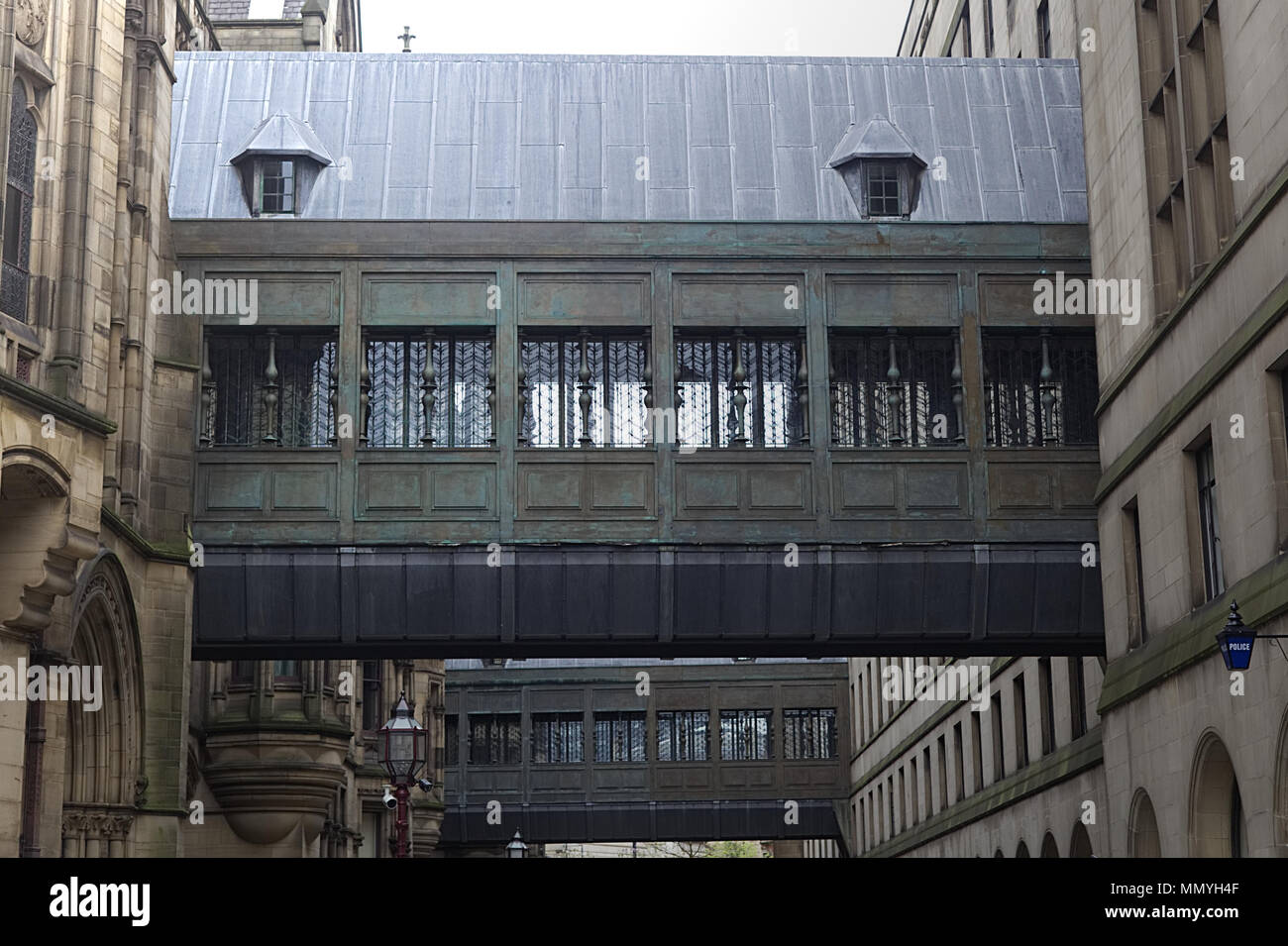 Manchester Town hall extension Walkway tunnel bridge old new connected
