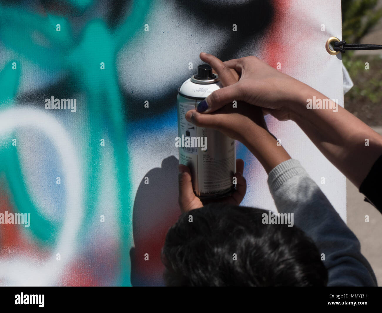 Graffiti street art education background wall painting Stock Photo Alamy