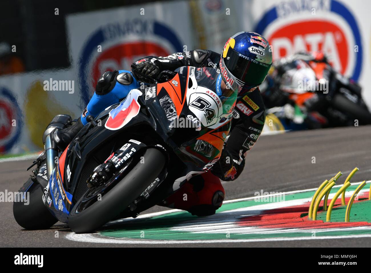 San Marino Italy - May 11, 2018: Toprak Razgatlioglu TUR Kawasaki