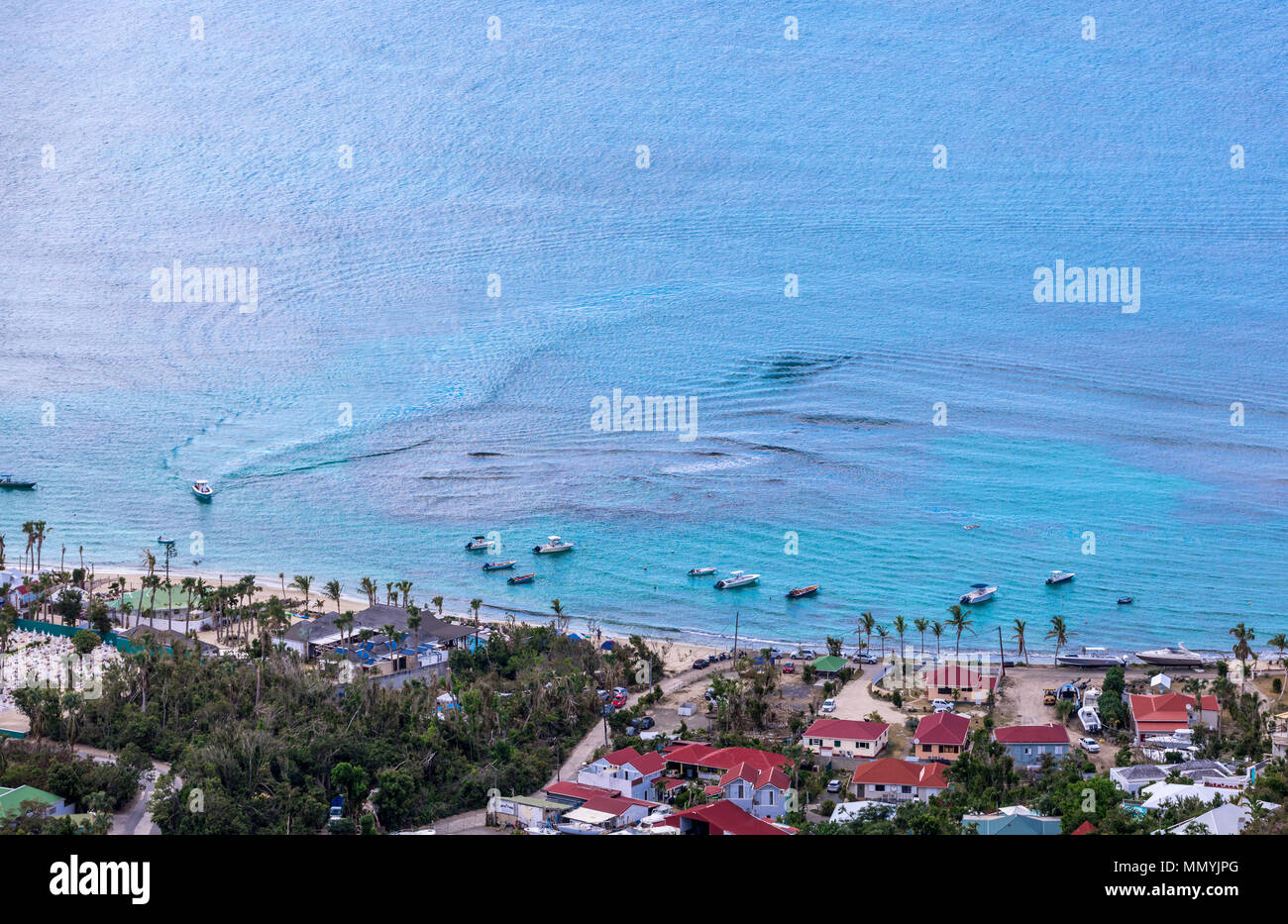 detail image of the beach in Lurin, St Barts Stock Photo