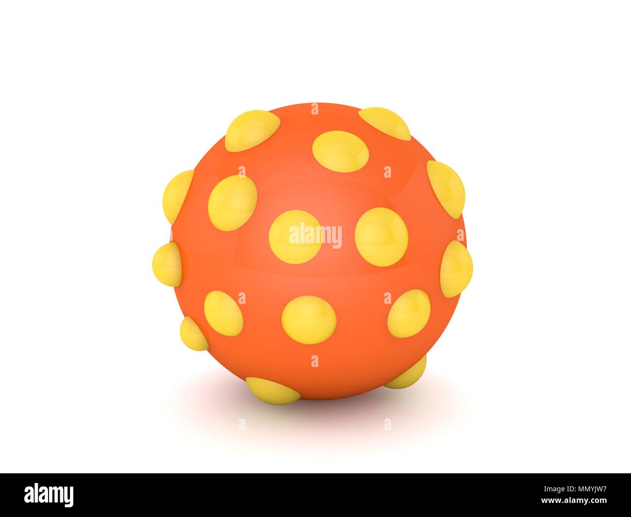 Dog toy ball against a white background. 3d render illustration Stock