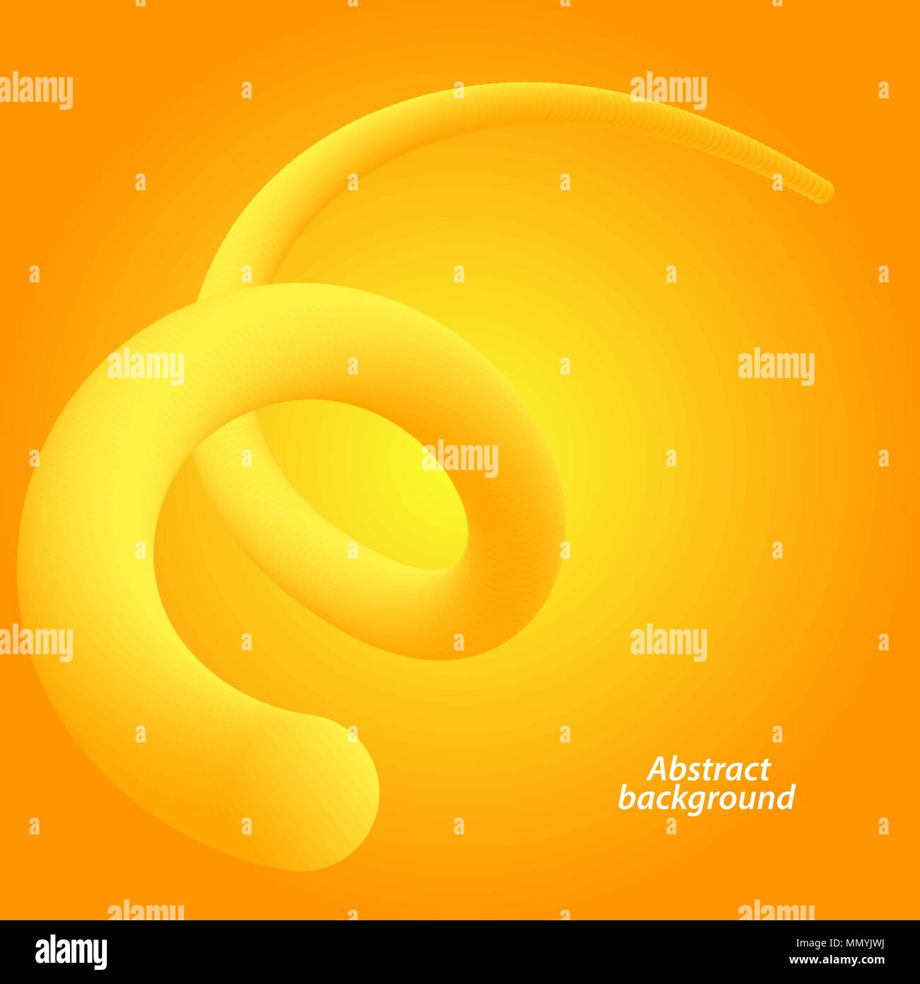 Abstract colored swirling 3d volumetric line. Vector illustration . Stock Vector