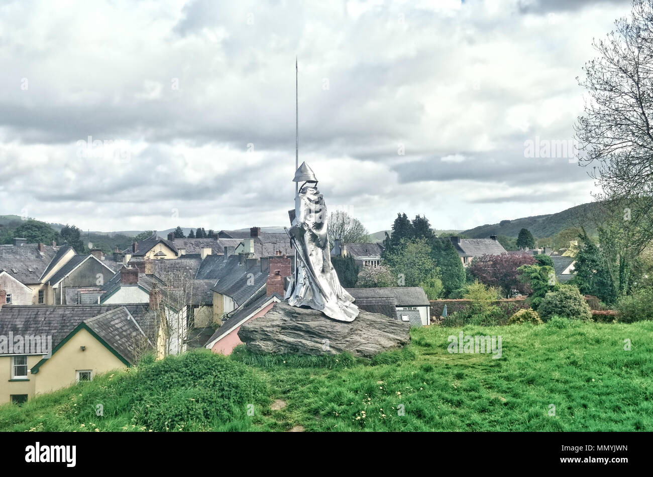 Statue of Llywelyn ap Gruffydd Fychan Stock Photo