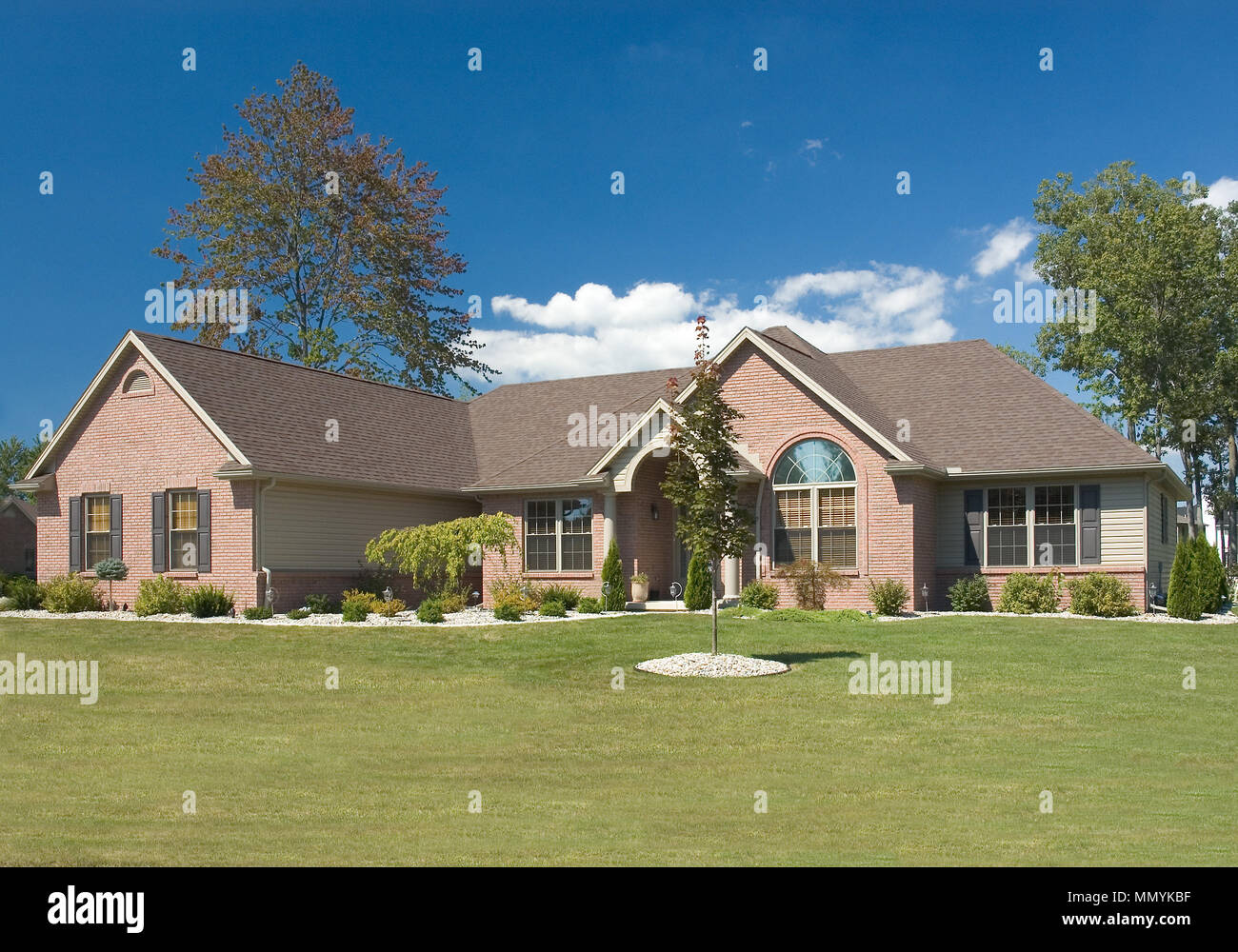 Brick ranch home. One of many homes in my gallery Stock Photo Alamy