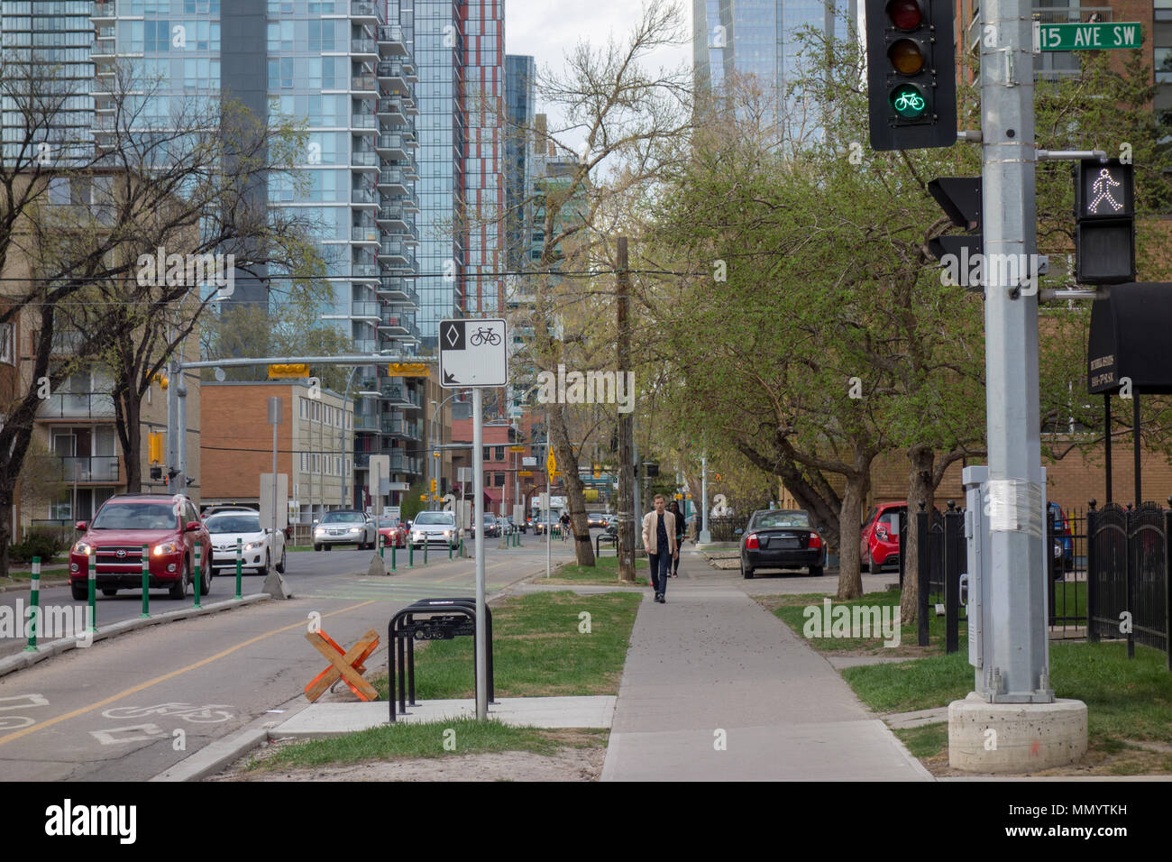 Bike lanes calgary hires stock photography and images Alamy