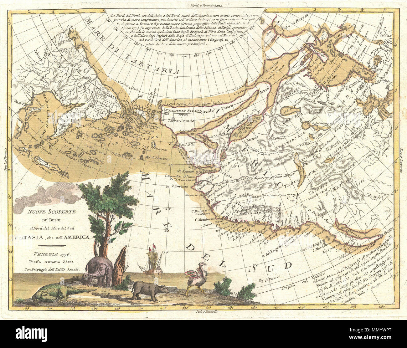 English An exceptionally stunning - English An Exceptionally Stunning Example Of Antonio Zattas 1776 Map Of The Northwestern Parts Of America And The Northeastern Parts Of Asia This Map Is One Of The Most Sought After And Decorative 18th Century Pre Cook Maps Of The Pacific Northwest Ever Issued Covers The Region From The Hudson Bay And The Great Lakes Westward As Far As Siberia And Japan North Well Into The Arctic And Southwards As Far As Cabo San Lucas In Baja California In This Stunning Map Zatta Combining Almost Every 17th And 18th Century Myth And Fact Of The American West Into A Single Map Offers Up A Veritabl MMYWPT