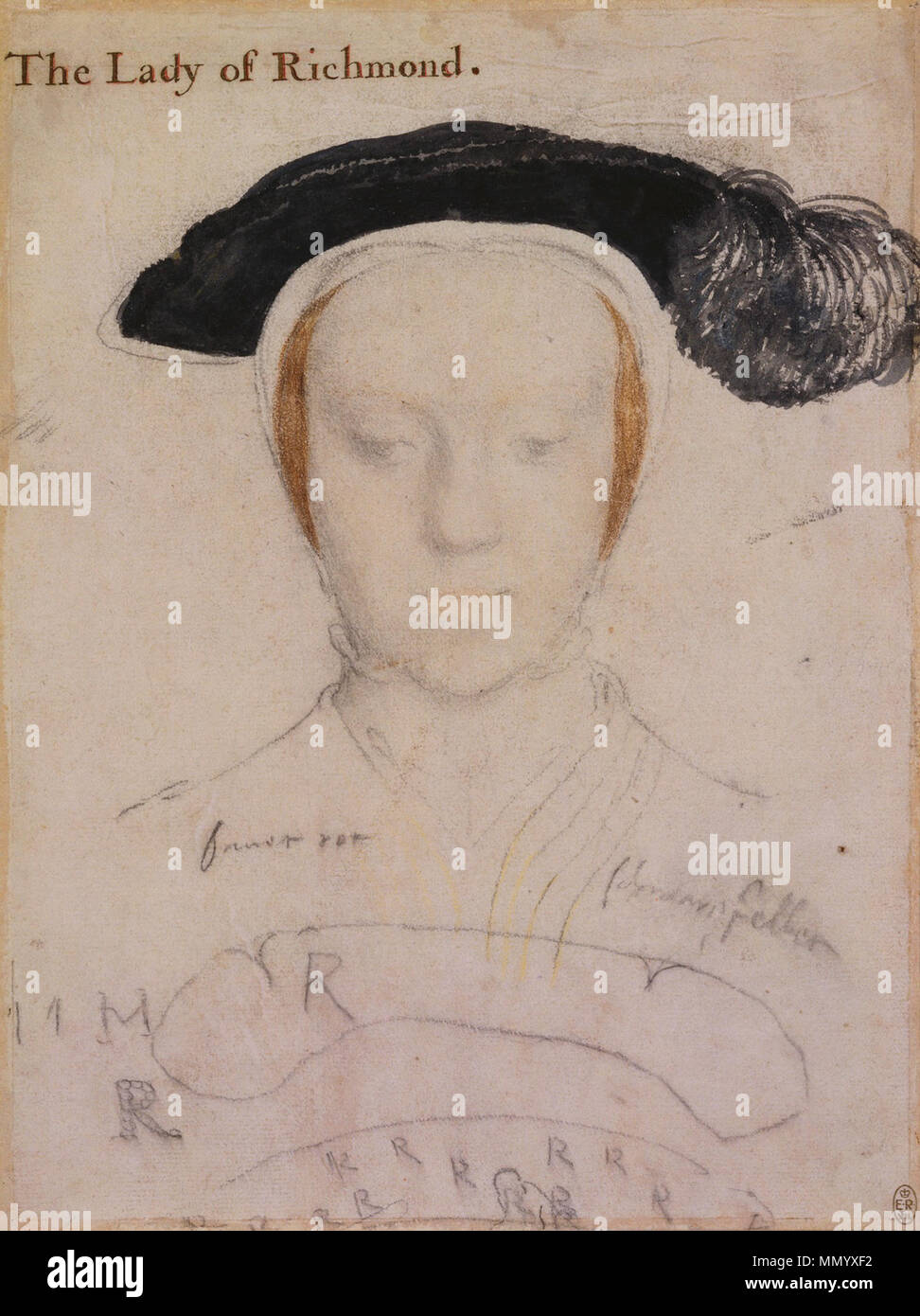 日本最級 English: and Richmond of Duchess Mary, of study Portrait 版画
