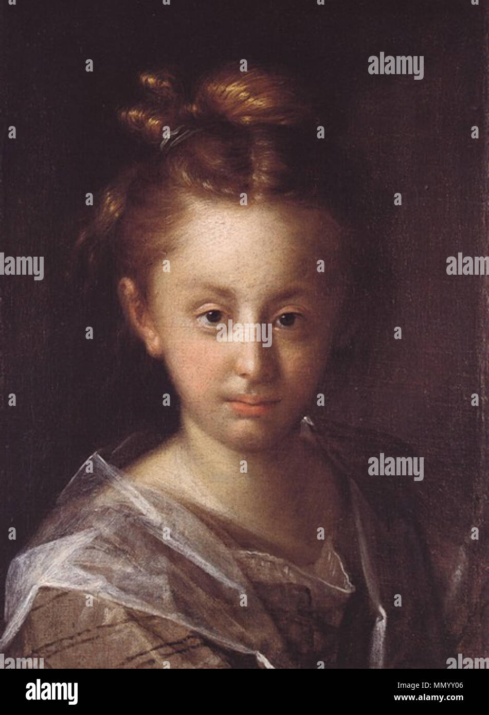 Maria Max English: Portrait of a girl (Maria Maxmiliana) . circa 1612. Hans von ...