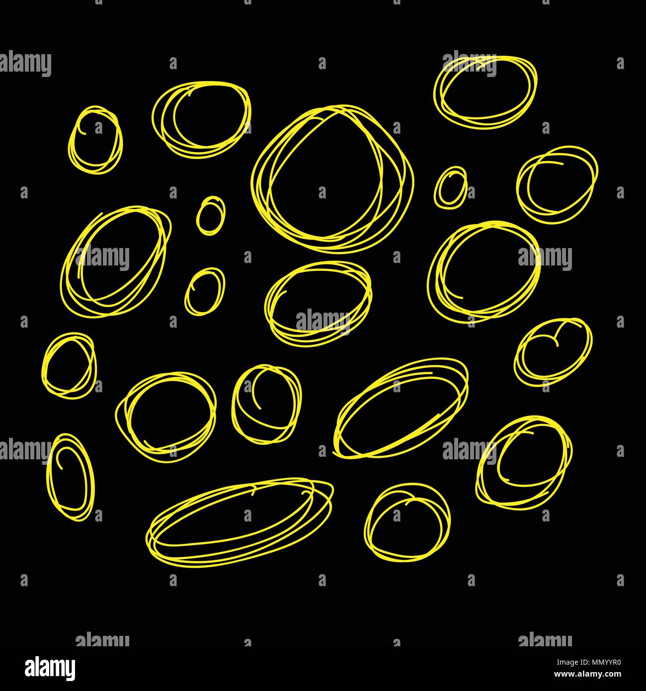 Hand drawn circles, vector logo design elements Stock Vector Image ...