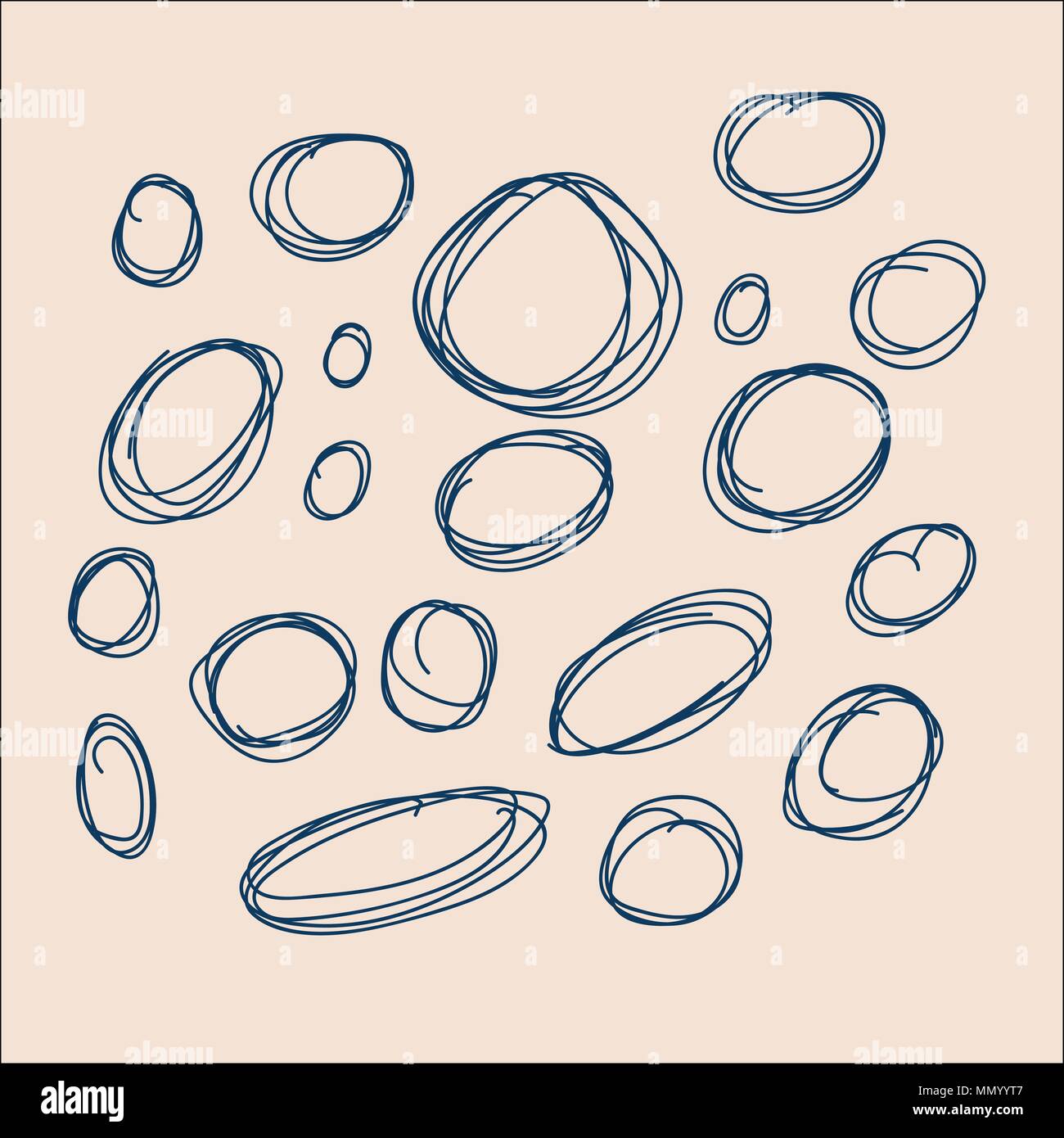 Hand drawn circles, vector logo design elements Stock Vector Image ...