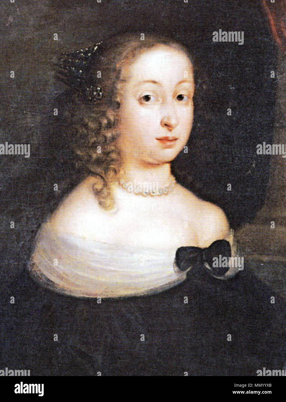 . English: Queen Hedwig Eleanor of Sweden (1636-1715)  . circa 1655. David von Krafft Hedwig Eleanor of Sweden c 1655 by David von Krafft Stock Photo
