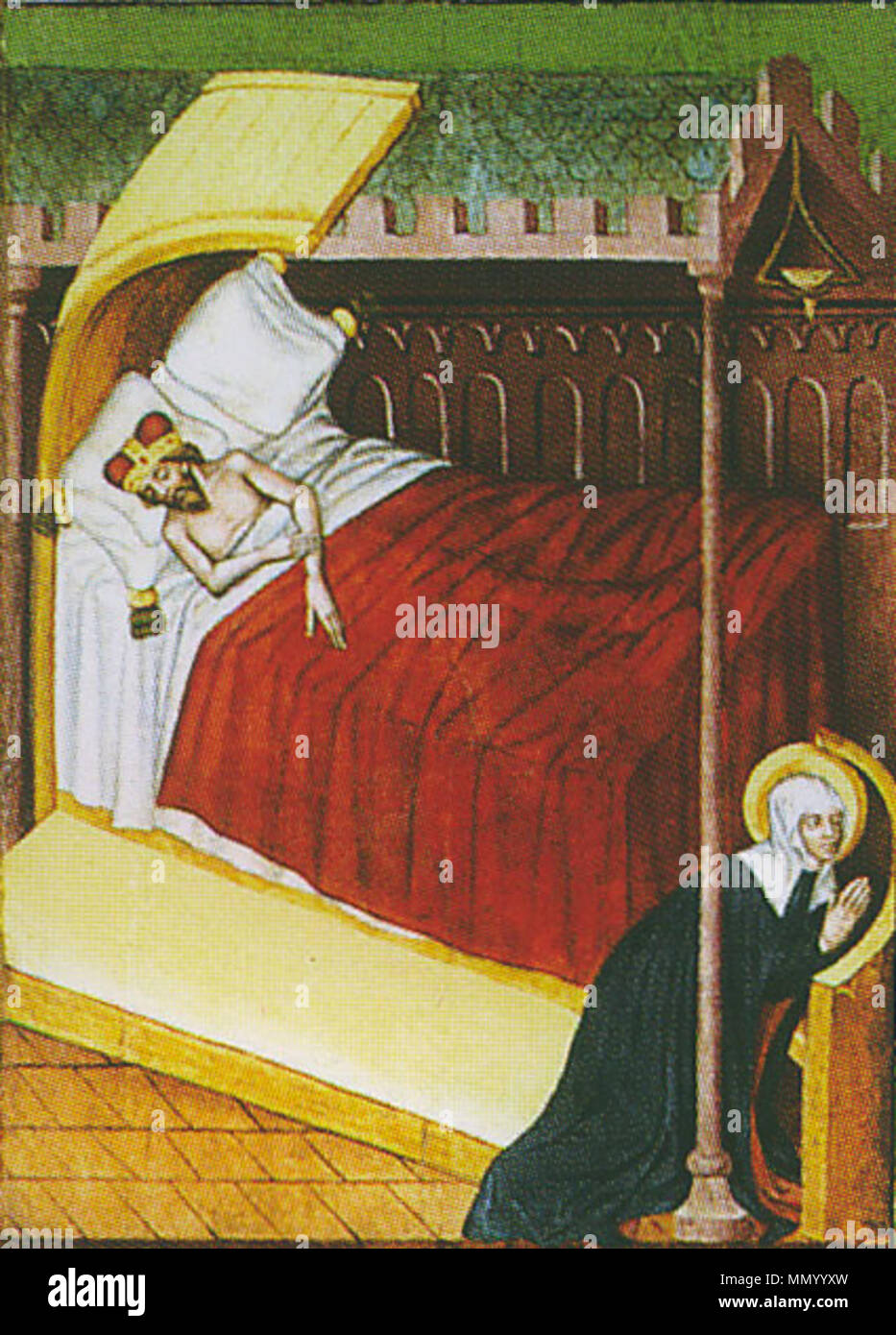 English Scene from the Altar of St. Hedwig of Silesia. Polski Scena z