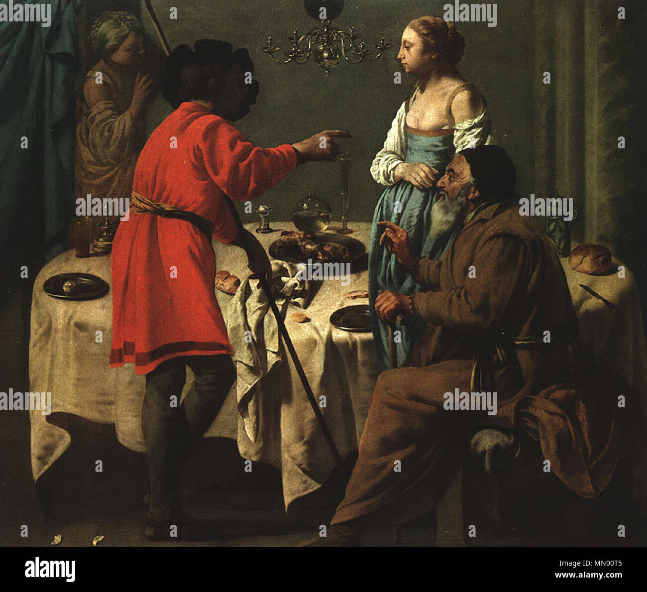 . English: Jacob reproaching Laban for giving him Leah in place of ...