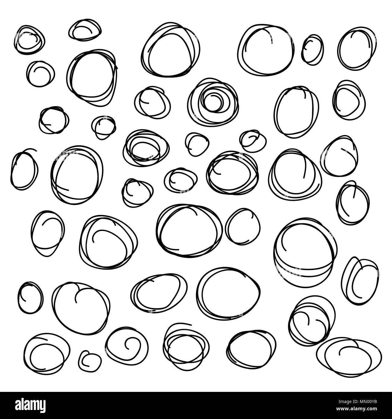 Hand drawn circles, vector logo design elements Stock Vector Image ...