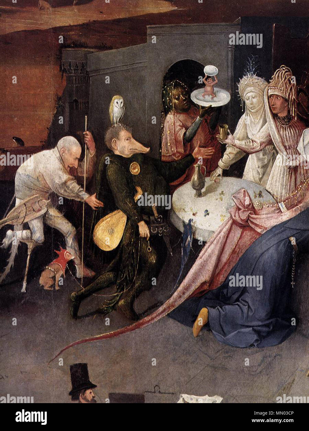 The Temptation of Saint Anthony [detail].. between 1495 and 1515. Hieronymus  Bosch - Triptych of Temptation of St Anthony (detail) - WGA2591 Stock Photo  - Alamy
