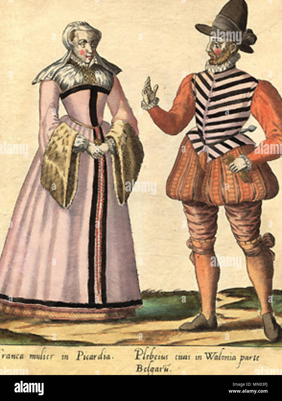 Abraham de Bruyn - Omnium poene Gentium Imagines - détail planche 26 Stock Photo