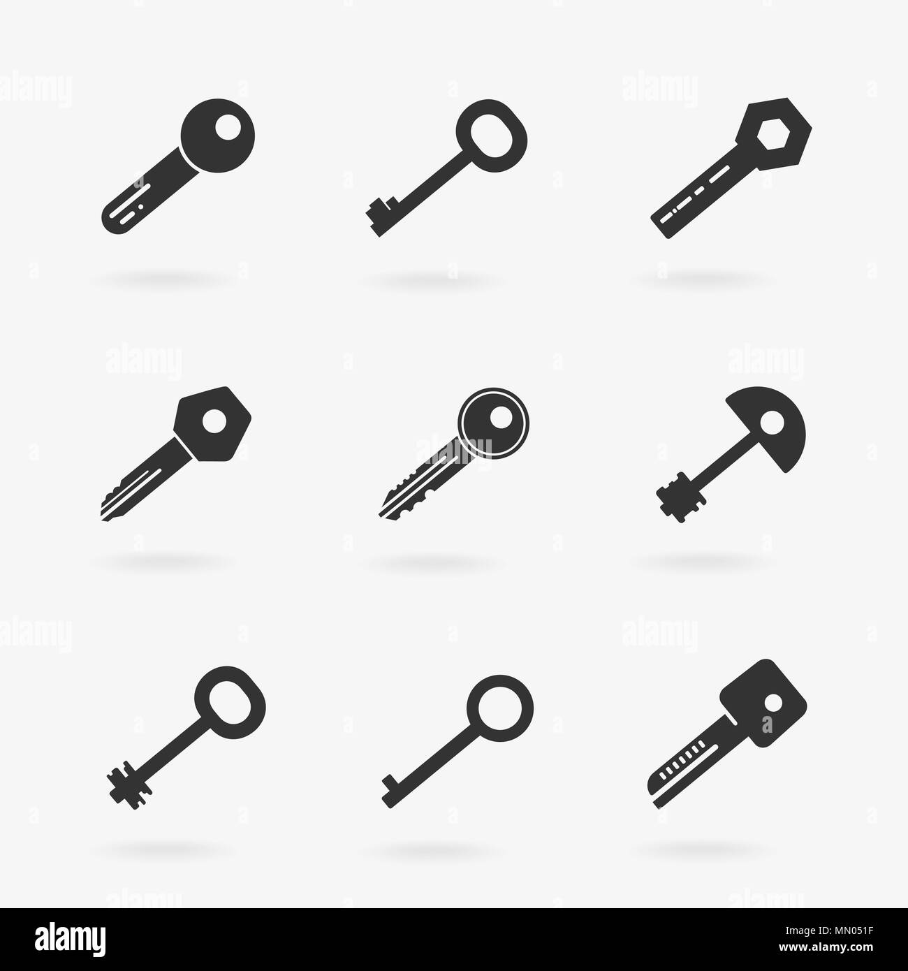 Vector Illustration Set of Symbols Key Stock Vector Image & Art Alamy